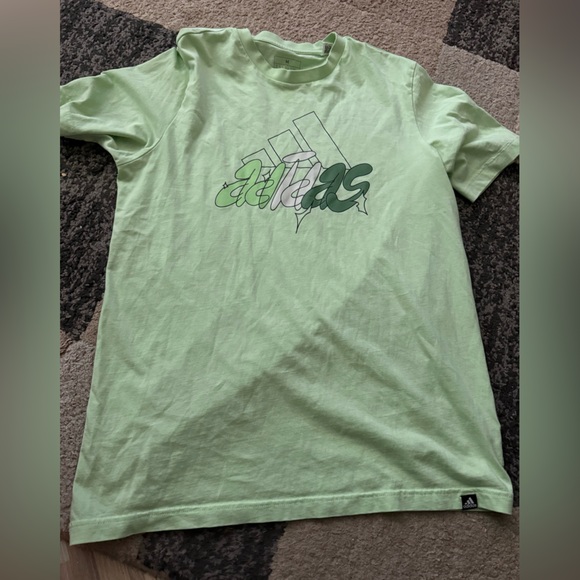 adidas Mint Green Logo Tee - Picture 1 of 9